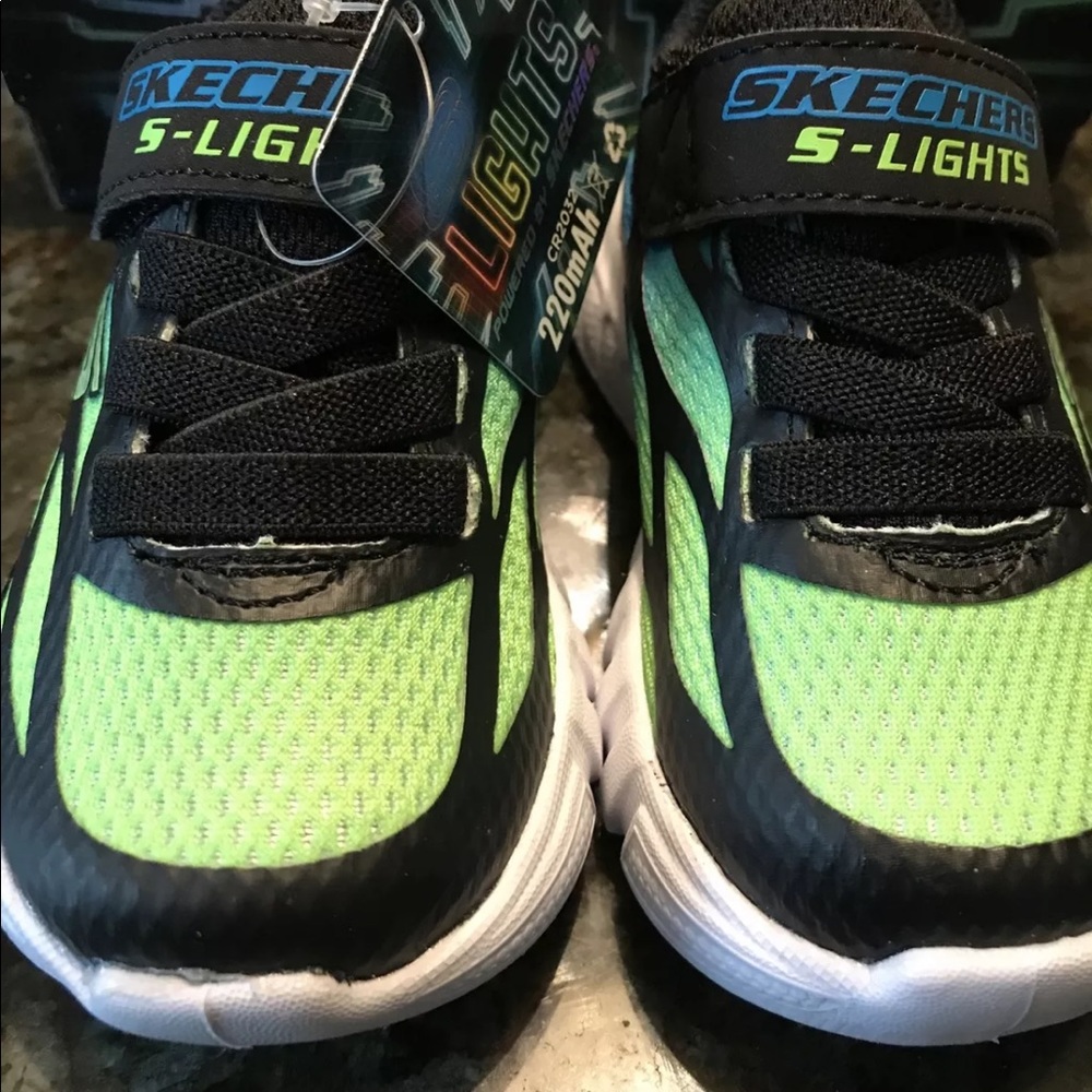 Skechers LIGHTS Flex Glow Toddler Shoe Size 5 BNIB